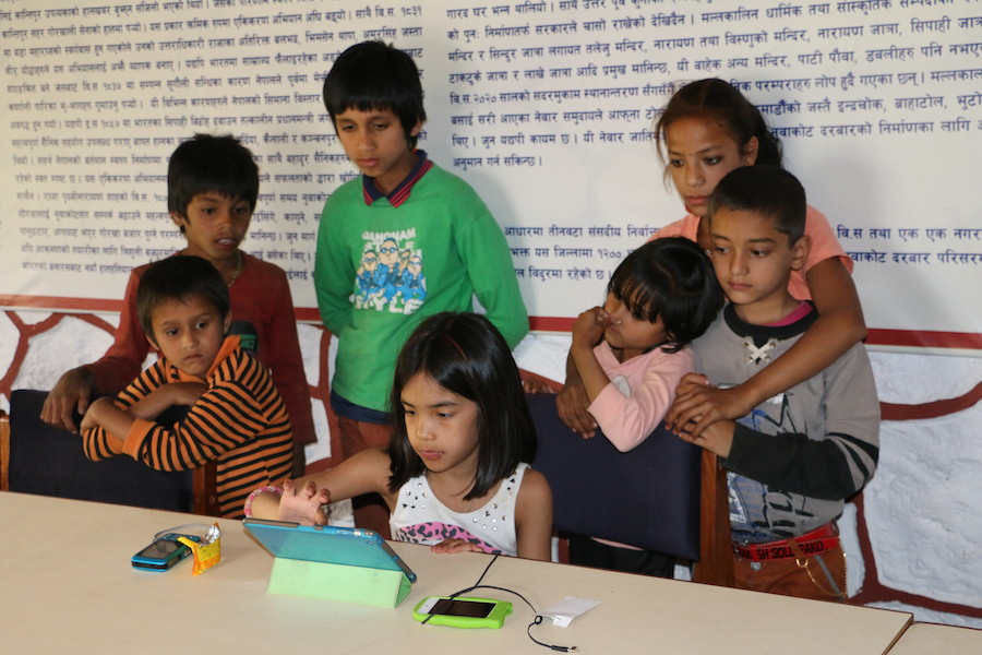 Children playing with Betsy's daughter