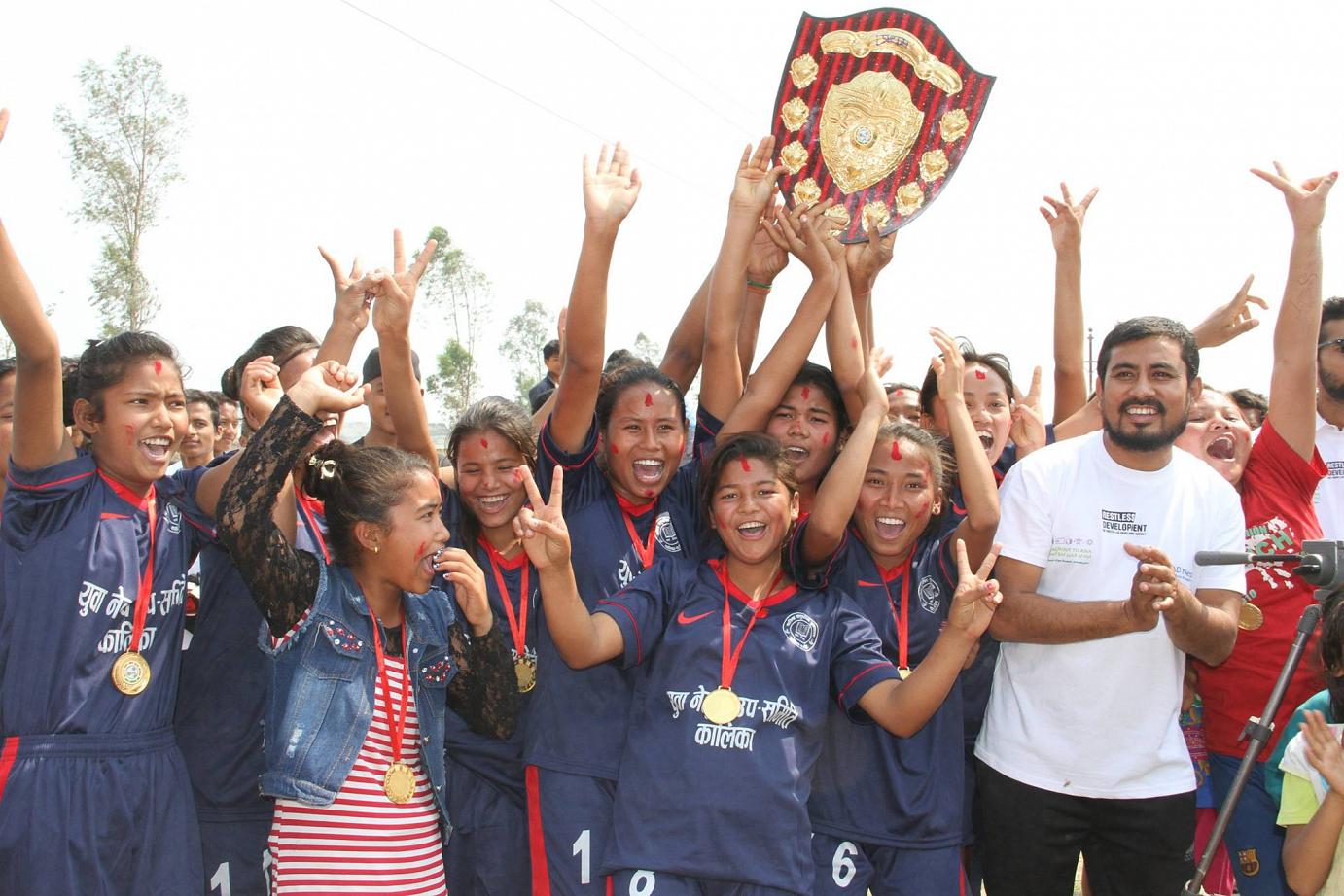 Girl's sport club in Nepal
